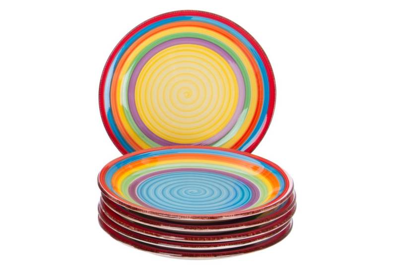 MamboCat Frühstücksteller 6er Set Dessert-Kuchenteller Ibiza bunt von MamboCat