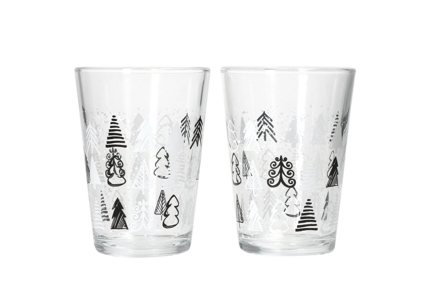 MamboCat Glas Ritzenhoff Tree Grey Winter 2x Glühwein-Gläser 240ml H11cm, Glas von MamboCat