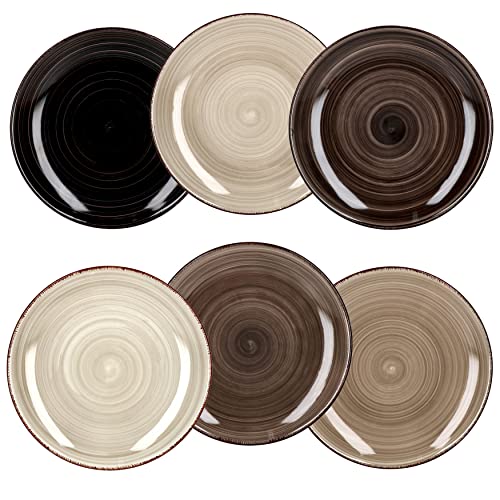 MamboCat Grey Baita 6er Set Kuchen-Teller grau I robustes graues Steingut-Geschirr für 6 Personen I Dessert-Teller-Set mit modernem Strudel-Dekor in tollen Grautönen I graue Teller klein 6 Stück MamboCat Grey Baita 6er Set Kuchen-Teller grau I robustes graues Steingut-Geschirr für 6 Personen I Dessert-Teller-Set mit modernem Strudel-Dekor in tollen Grautönen I graue Teller klein 6 Stück von MamboCat