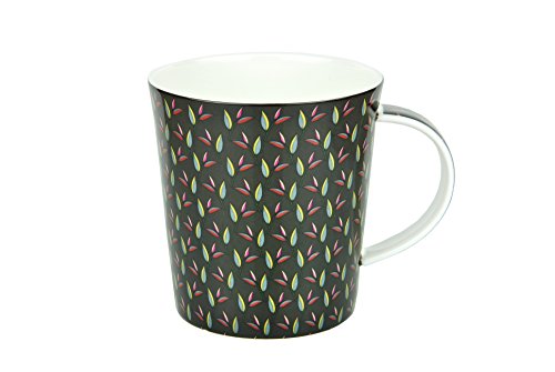 MamboCat Jameson & Tailor Becher 380ml Diamantporzellan Teepflanzen-Dekor Blätter Teetasse von MamboCat