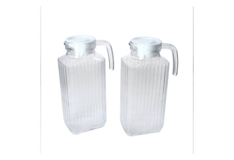 MamboCat Karaffe 2er Set LAMA Kühlschrankkrug mit Deckel weiß 1,8L Henkel MamboCat Karaffe 2er Set LAMA Kühlschrankkrug mit Deckel weiß 1,8L Henkel von MamboCat