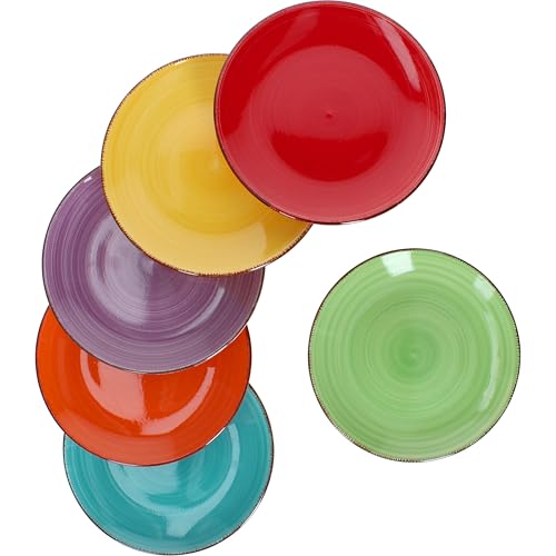 MamboCat Kuchen-Teller 6-er Set rund I Dessertteller Uni bunt I kleine Frühstücksteller I mikrowellen & spülmaschinengeeignet I Essteller Steingut-Geschirr I Servier-Teller 6 Stück MamboCat Kuchen-Teller 6-er Set rund I Dessertteller Uni bunt I kleine Frühstücksteller I mikrowellen & spülmaschinengeeignet I Essteller Steingut-Geschirr I Servier-Teller 6 Stück von MamboCat