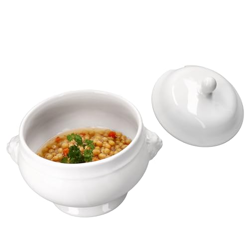 MamboCat Leo Löwenkopf-Terrine mit Deckel groß I 2 Liter I Traditionelle weiße Suppenschüssel für Eintöpfe oder One-Pot-Gerichte mit Löwenköpfen I XL-Suppenschale für Hochzeitssuppe & Co MamboCat Leo Löwenkopf-Terrine mit Deckel groß I 2 Liter I Traditionelle weiße Suppenschüssel für Eintöpfe oder One-Pot-Gerichte mit Löwenköpfen I XL-Suppenschale für Hochzeitssuppe & Co von MamboCat