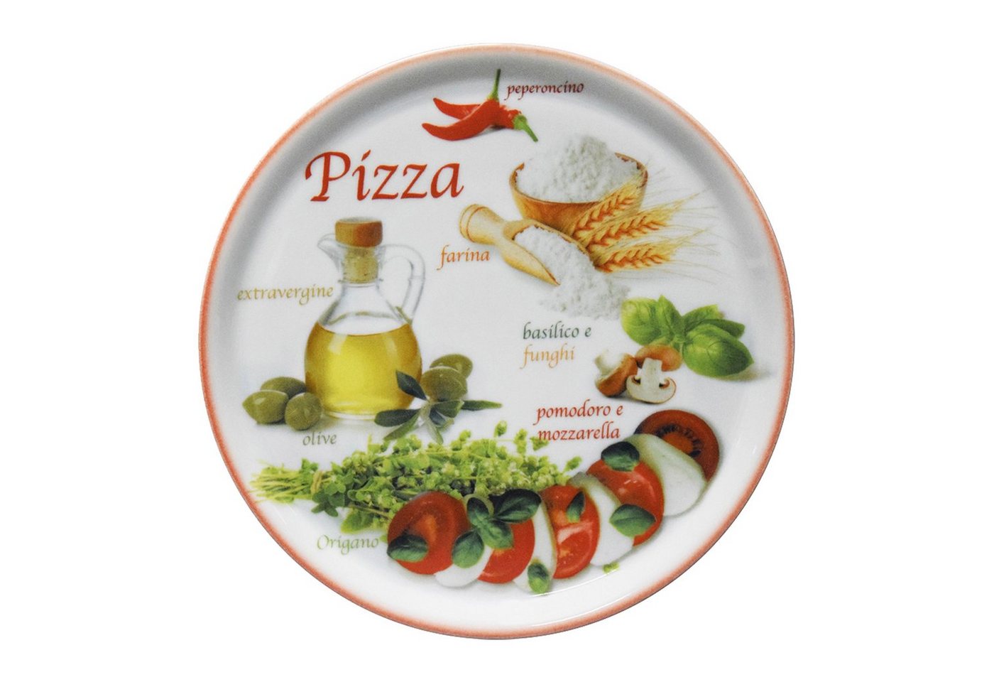 MamboCat Pizzateller Pizzateller Napoli Pizzafoods rot 31cm - 04019#ZP2 von MamboCat