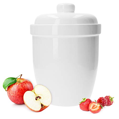 MamboCat Rumbar Rumtopf modern I Steingut Gefäß mit Deckel I Sauerkrauttopf Gärtopf Kimchi I Gurkentopf Mehrzwecktopf I Vorratsbehälter für Rumtopf Früchte I Steinguttopf 4,8 Liter MamboCat Rumbar Rumtopf modern I Steingut Gefäß mit Deckel I Sauerkrauttopf Gärtopf Kimchi I Gurkentopf Mehrzwecktopf I Vorratsbehälter für Rumtopf Früchte I Steinguttopf 4,8 Liter von MamboCat
