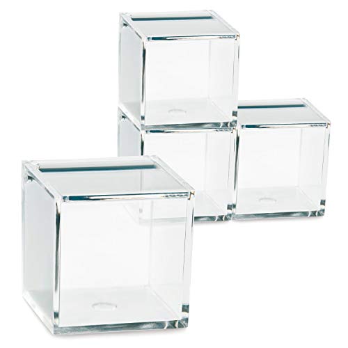 MamboCat Safira 4 TLG. Utensilienbox-Set I Mittel 6x6x6 cm I PS-Kunststoff I stapelbare eckige Kunststoff-Boxen mit Klappdeckel I Aufbewahrungs-Behälter MamboCat Safira 4 TLG. Utensilienbox-Set I Mittel 6x6x6 cm I PS-Kunststoff I stapelbare eckige Kunststoff-Boxen mit Klappdeckel I Aufbewahrungs-Behälter von MamboCat