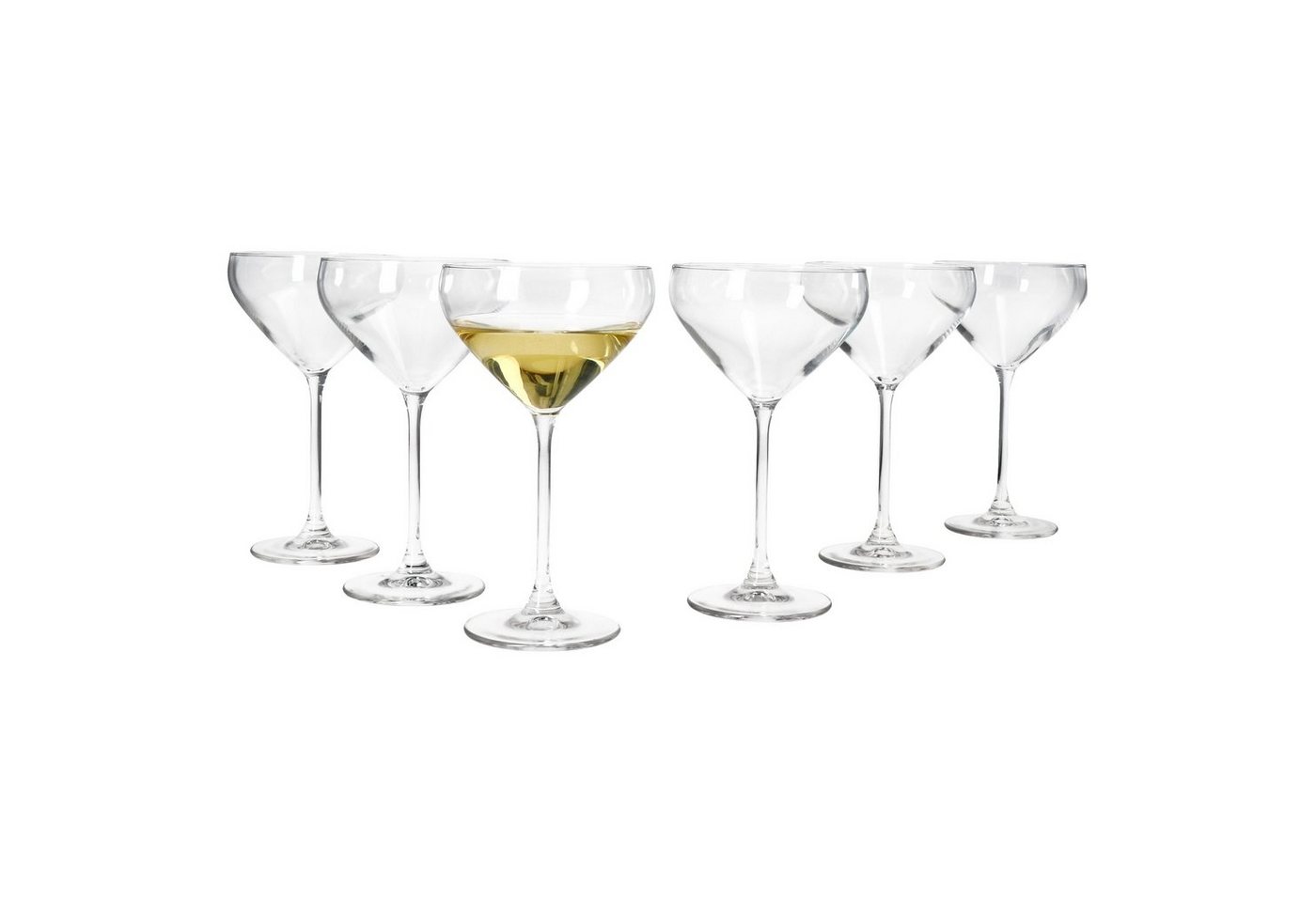 MamboCat Sektglas 6x Doyenne Champagner-Schalen 150ml Sekt-Schale Cocktail-Gläser, Glas von MamboCat