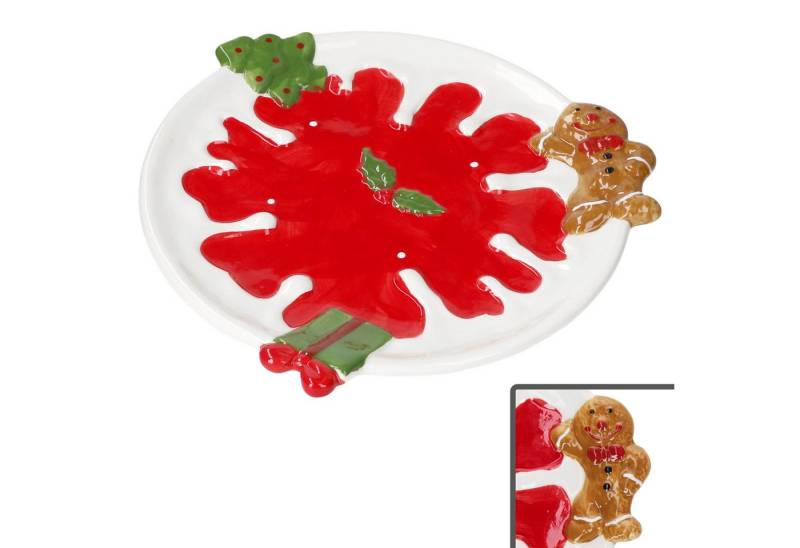 MamboCat Servierplatte Gebäckteller Weihnachtsstern Ø28cm Steingut Servierplatte Kuchen, Steingut MamboCat Servierplatte Gebäckteller Weihnachtsstern Ø28cm Steingut Servierplatte Kuchen, Steingut von MamboCat