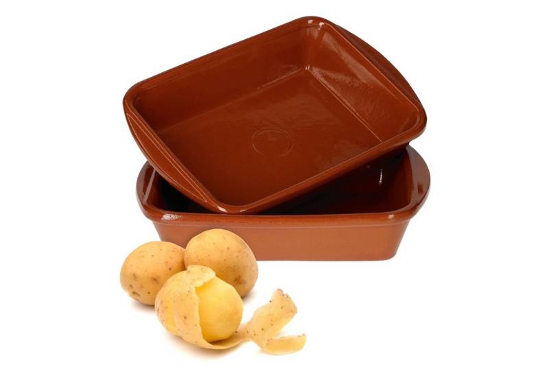 MamboCat Servierschale 2er Set Tonschale rechteckig 20x14,5cm - 99523, Steingut von MamboCat