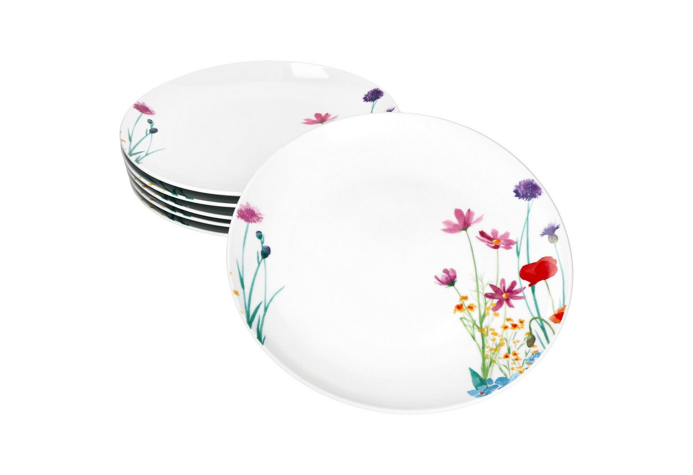 MamboCat Speiseteller 6x Marie Speiseteller 26,7cm Porzellan große Platte Essteller Blumen von MamboCat
