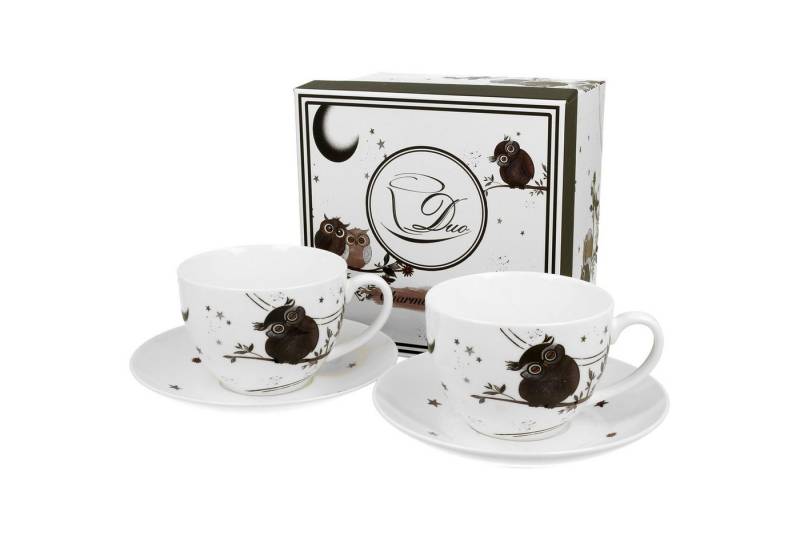 MamboCat Tasse Charming Owls Tasse + Untertasse für 2 Personen 200ml von MamboCat