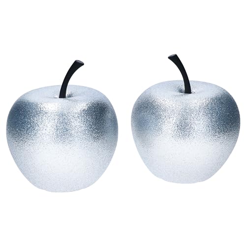 MamboCat Pottery Pots 2er Set Apfel in Silber Größe XS I Glitzern & schimmernd I Ø 14,5 & Höhe 17 cm I wetterfeste Deko für Haus & Garten I Accessoire aus Fiberglas, Fiberstone I Herbst, Weihnachten MamboCat Pottery Pots 2er Set Apfel in Silber Größe XS I Glitzern & schimmernd I Ø 14,5 & Höhe 17 cm I wetterfeste Deko für Haus & Garten I Accessoire aus Fiberglas, Fiberstone I Herbst, Weihnachten von MamboCat