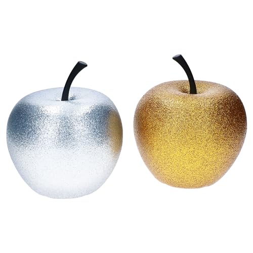 Pottery Pots 2er Set Apfel in Silber & Gold Größe XS I glitzern & schimmernd I Ø14,5 & Höhe 17 cm I wetterfeste Deko für Haus & Garten I Accessoire aus Fiberglas, Fiberstone I Herbst, Weihnachten Pottery Pots 2er Set Apfel in Silber & Gold Größe XS I glitzern & schimmernd I Ø14,5 & Höhe 17 cm I wetterfeste Deko für Haus & Garten I Accessoire aus Fiberglas, Fiberstone I Herbst, Weihnachten von MamboCat