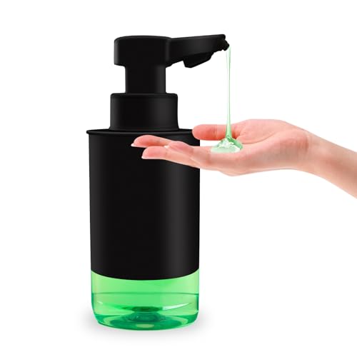 Mamiddle Seifenspender Automatisch mit Sensor Infrarot Seifenspender Elektrischer IPX5 Wasserdicht Type-C Aufladung mit Sensor Infrarot Bewegungssensor für Küche & Bad (Flüssigetyp - Schwarz Acryl) von Mamiddle