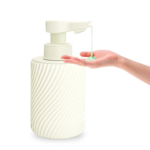 Mamiddle Seifenspender Automatisch mit Sensor Infrarot Seifenspender Elektrischer IPX5 Wasserdicht Type-C Aufladung mit Sensor Infrarot Bewegungssensor für Küche & Bad (Flüssigetyp - Weiß ABS) von Mamiddle