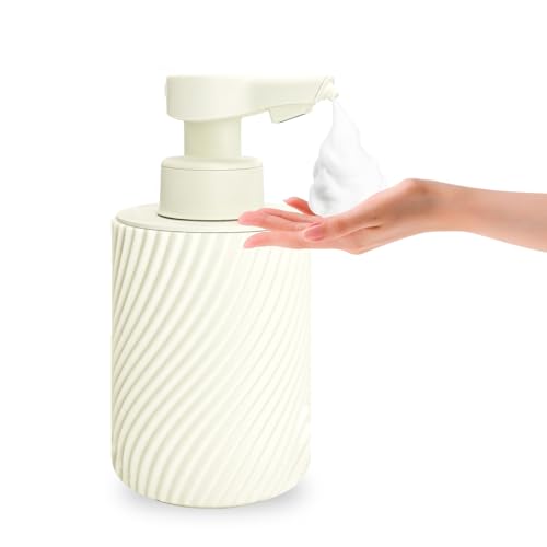 Mamiddle Seifenspender Automatisch mit Sensor Infrarot Seifenspender Elektrischer IPX5 Wasserdicht Type-C Aufladung mit Sensor Infrarot Bewegungssensor für Küche & Bad (Schaumtyp - Beige ABS) von Mamiddle