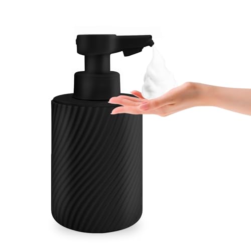 Mamiddle Seifenspender Automatisch mit Sensor Infrarot Seifenspender Elektrischer IPX5 Wasserdicht Type-C Aufladung mit Sensor Infrarot Bewegungssensor für Küche & Bad (Schaumtyp - Schwarz ABS) von Mamiddle