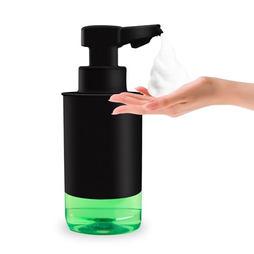 Mamiddle Seifenspender Automatisch mit Sensor Infrarot Seifenspender Elektrischer IPX5 Wasserdicht Type-C Aufladung mit Sensor Infrarot Bewegungssensor für Küche & Bad (Schaumtyp - Schwarz Acryl) von Mamiddle