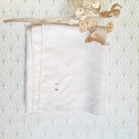 Vintage Geschirrtuch Baumwolle/Leinen Canvas Weiß Alt Dick/Küchengeschirr/Rechteckig Groß Breit/Waschbar Langlebig/Französisch Rustikal von MamieBrocante