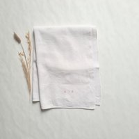 Vintage Weißes Geschirrtuch/Dick Gewebte Baumwollleinwand/Weißes Rechteck Mit Roten Initialen Bestickt/Alte Küchenwäsche/Waschbar Langlebig Vintage Weißes Geschirrtuch/Dick Gewebte Baumwollleinwand/Weißes Rechteck Mit Roten Initialen Bestickt/Alte Küchenwäsche/Waschbar Langlebig von MamieBrocante
