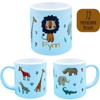 Personalisierte Kunststoffbecher Kinder Tasse - Becher Wunschname 72 Designs 180Ml 320Ml Tiere Löwe Giraffe Elefant Zebra Personalisierte Kunststoffbecher Kinder Tasse - Becher Wunschname 72 Designs 180Ml 320Ml Tiere Löwe Giraffe Elefant Zebra von Mamikes