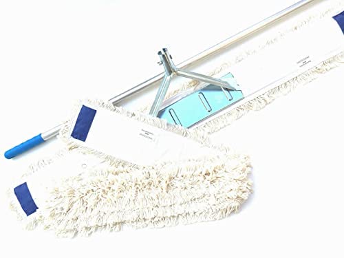 MAMMOP 130 cm Wischmop Set Mophalter Stiel Staubmop Bodenwischer für Turnhallen 2xMop von Mammop