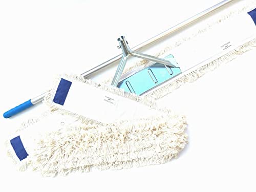 Mammop 130 cm Wischmop Set Mophalter Stiel Staubmop Bodenwischer für Turnhallen 2xMop von Mammop