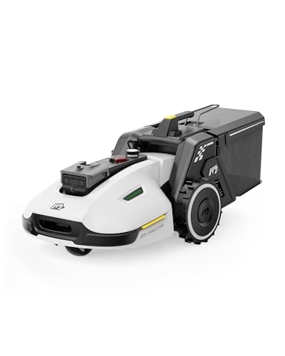 MAMMOTION YUKA 2000 Mähroboter mit Kehrmaschine, NetRTK+Vision, Keine RTK-Antenne erforderlich, Auto-Kartierung, Empf. 2000m², Max. 2800m², mit 4G-Modul, 80% Steigung von Mammotion