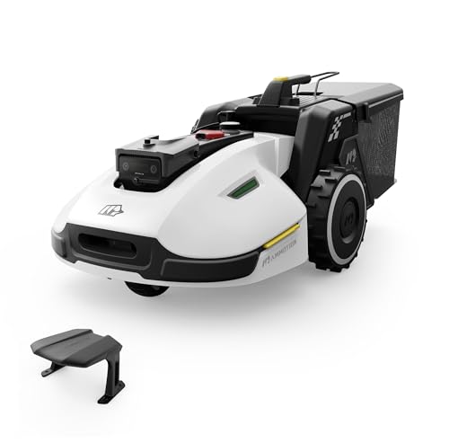MAMMOTION YUKA 3000 Mähroboter mit Kehrmaschine, NetRTK+Vision, Keine RTK-Antenne erforderlich, Auto-Kartierung, Empf. 3000m², Max. 4000m², mit 4G-Modul, 80% Steigung von Mammotion