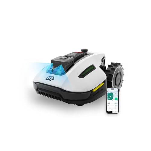 MAMMOTION YUKA Mini 500 Mähroboter mit Ersatzklingen (9 Sets (72 Klingen), NetRTK+Vision, Keine RTK-Antenne erforderlich, Auto-Kartierung, Empf. 500m², Max. 700m², mit 4G-Modul, 50% Steigung von Mammotion