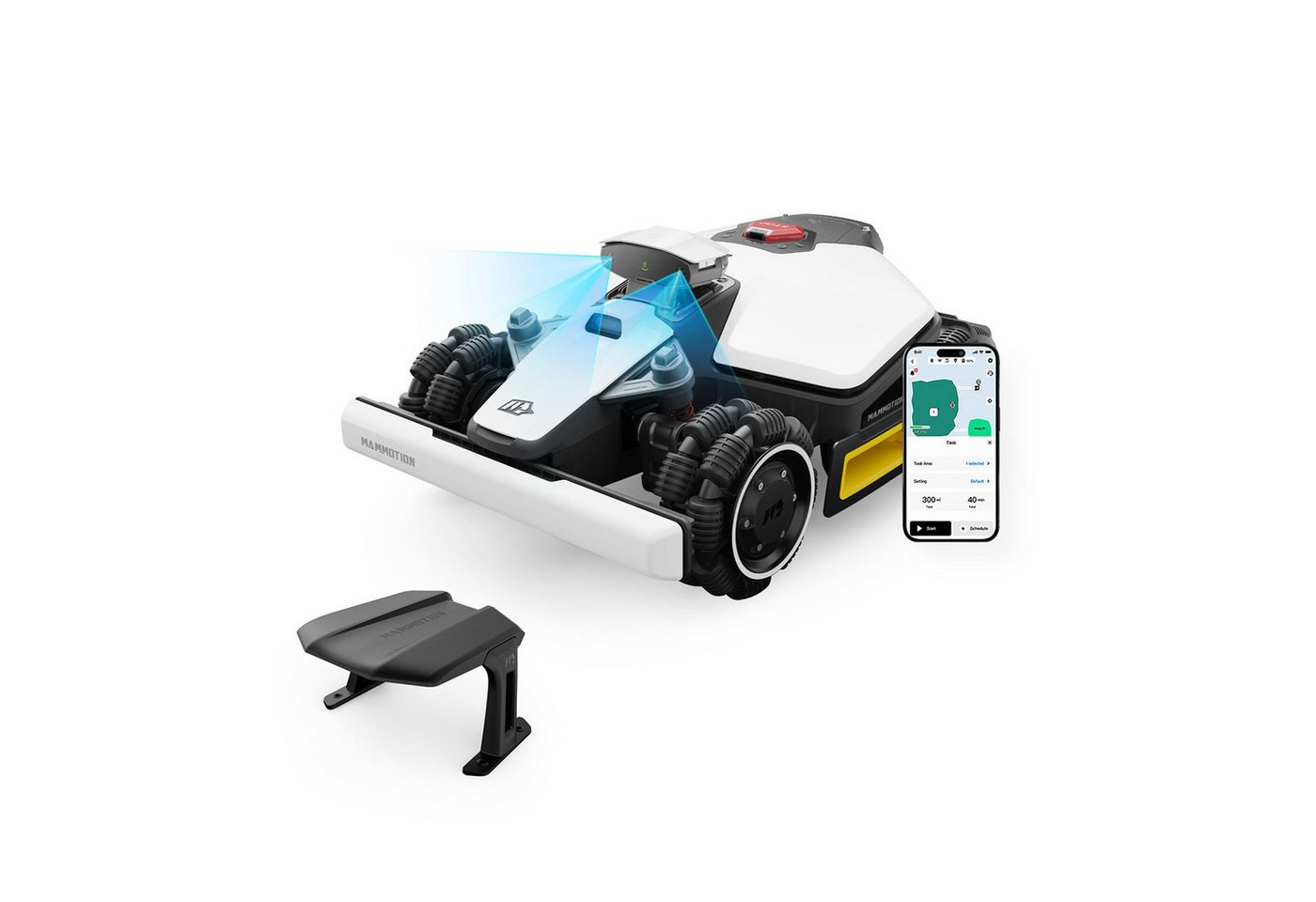 Mammotion Rasenmähroboter LUBA Mini AWD 800, bis 800 m² Rasenfläche, (Max. 1000 m², mit Garage,4G-Modul), NetRTK+Vision, 80% Steigung, Mähroboter ohne Begrenzungskabel, APP von Mammotion