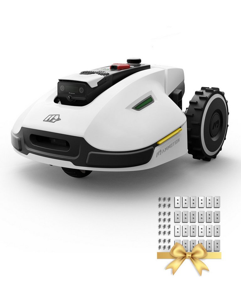Mammotion Rasenmähroboter YUKA 3000, bis 4000 m² Rasenfläche, (mit 24 Klingen, 4G-Modul), NetRTK+Vision, 50% Steigung, Mähroboter ohne Begrenzungskabel von Mammotion