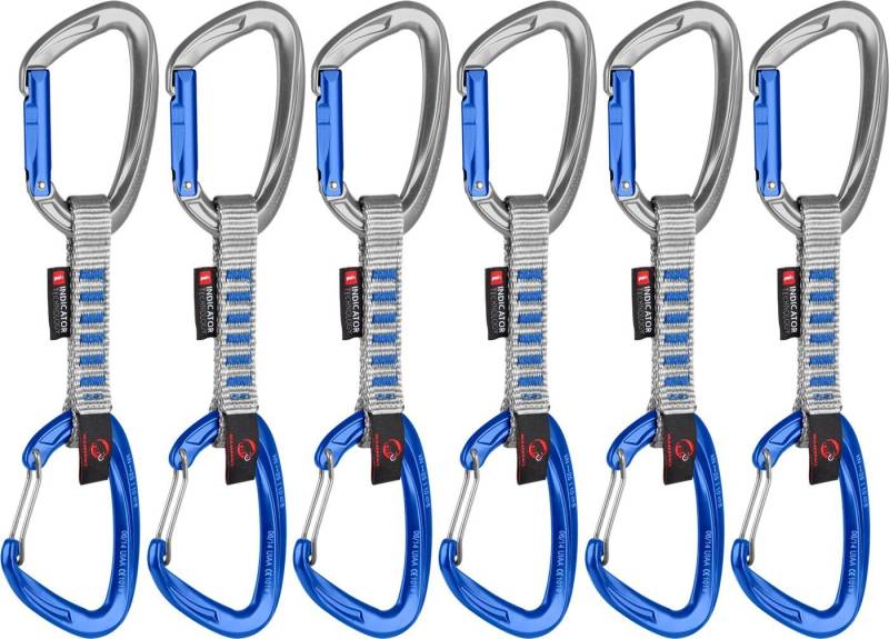 Karabiner Crag Keylock Wire 10 cm Indicator 6-Pack STRAIGHT GATE/WIRE GATE, SILVER-ULT von Mammut