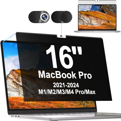 Magnetischer Blickschutzfolie Kompatibel Mit Apple MacBook Pro 16 Zoll 2021-2023 M1/M2 Pro/Max A2485/A2780, Einfach zum Anbringen & Entfernen, Anti-Blaulicht Sichtschutzfolie für MacBook Pro 16 Zoll Magnetischer Blickschutzfolie Kompatibel Mit Apple MacBook Pro 16 Zoll 2021-2023 M1/M2 Pro/Max A2485/A2780, Einfach zum Anbringen & Entfernen, Anti-Blaulicht Sichtschutzfolie für MacBook Pro 16 Zoll von Mamol