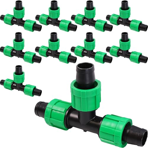 10x T-Stück 17mm Tropfschlauch zur Bewässerung Bewässerungsbänder Verbinderstück 10x T-Stück 17mm Tropfschlauch zur Bewässerung Bewässerungsbänder Verbinderstück von Mamuth Wild Nature
