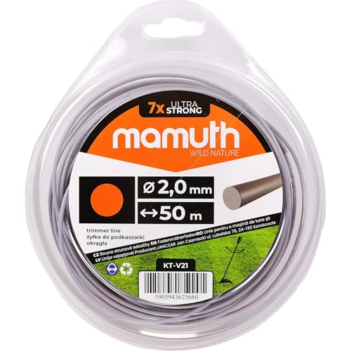 MAMUTH 50M MÄHFADEN TRIMMERSCHNUR RASENTRIMMERSPULEN FÜR RASENTRIMMER 2,0 MM FADENDURCHMESSER RASENTRIMMER Faden HOHE QUALITÄT RASENTRIMMER Faden FÜR FREISCHNEIDER MAMUTH MAMUTH 50M MÄHFADEN TRIMMERSCHNUR RASENTRIMMERSPULEN FÜR RASENTRIMMER 2,0 MM FADENDURCHMESSER RASENTRIMMER Faden HOHE QUALITÄT RASENTRIMMER Faden FÜR FREISCHNEIDER MAMUTH von Mamuth Wild Nature