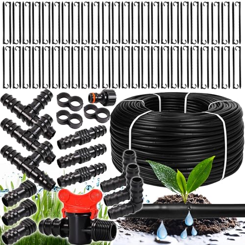Tropfschlauch Set 100m 33cm +137x Verlegerohr Perlschlauch T-Stück Winkelstück Tropfschlauch Set 100m 33cm +137x Verlegerohr Perlschlauch T-Stück Winkelstück von Mamuth Wild Nature