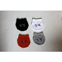 Katze Gesicht Untersetzer Set Von 4 von MamzelleSemmele