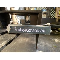 Frohes Fest 40X8 Weihnachten Christbaum Kugel Weihnachtsdeko Holzschild Wandschild Schild Dekoschild Advent Tanne Grün Xmas Christmas von Manapal