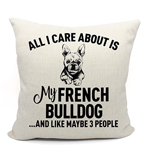 Französische Geschenke für Frauen, französische Bulldogge, Kissenbezüge für französische Bulldogge, 45,7 x 45,7 cm, französische Bulldogge, französische Bulldogge, Geschenke für Frauen, Bulldogge, von Mancheng-zi