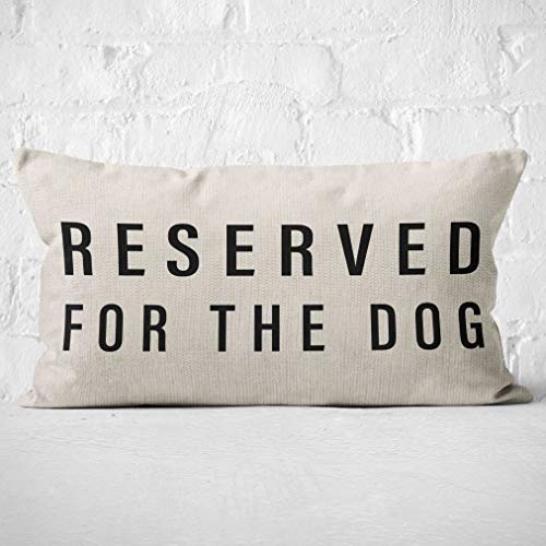 Mancheng-zi Reserved for The Dog Wurf-Kissenbezug, Geschenk für Hundeliebhaber, Hunde-Dekor, lustiger Hunde-Kissenbezug, Geschenke für Hundeleine, 50.8 x 30.5 cm Kissenbezug für Sofa Couch Bett von Mancheng-zi