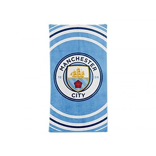 Manchester City FC Handtuch mit Puls-Design (Einheitsgröße) (Blau/Weiß) von Manchester City FC