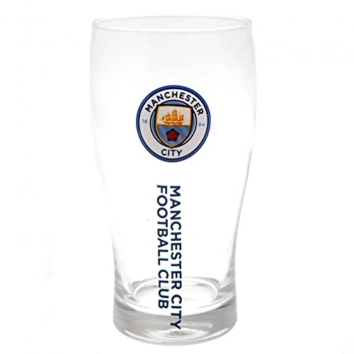Manchester City FC Tulpen-Pint-Glas (Einheitsgröße) (transparent/blau) von Manchester City FC