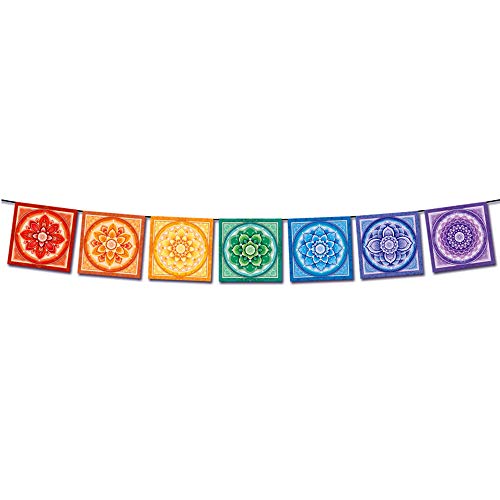 Mandala Arts Regenbogen-Chakra-Flagge, 12,7 x 106,7 cm, Multicolored, Rainbow, Dekoration, Flag, 12,7 x 106,7 cm von Mandala Arts