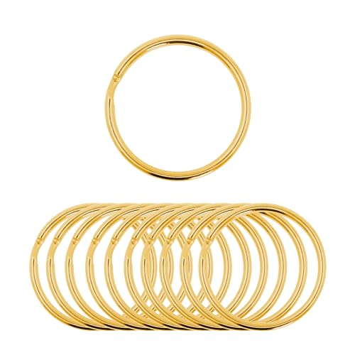 Grehge Metal Key Rings for Keychains - Round Gold Keychain Rings for Crafts - 100 Split Key Ring Set Bulk Keyrings for Car Keys Home Key Chain Rings von Mandala Crafts