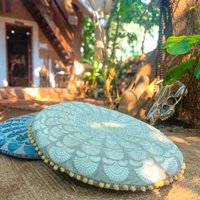 Bodenkissen Meditationskissen Boho Wohndeko Yoga Studio Kinderzimmer Runde Schlafzimmer Insert Nicht Inbegriffen von MandalaLifeART