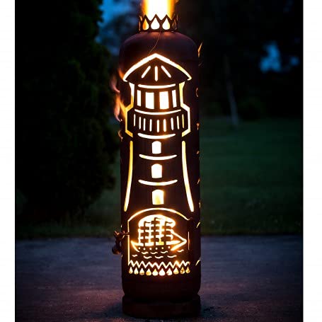 Feuerstelle Feuertonne Leuchtturm mit Segelschiff von Mandelu