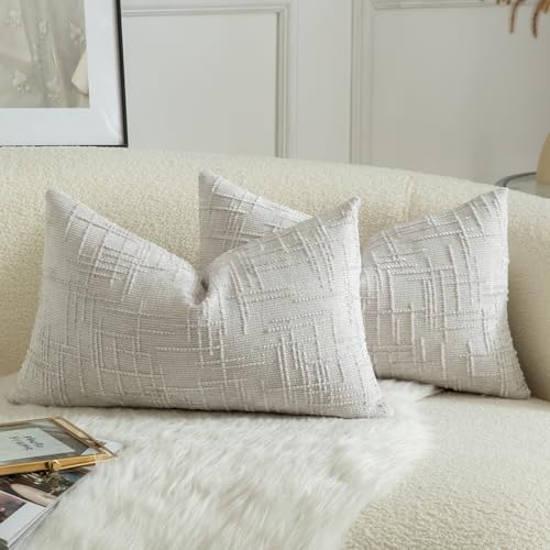 Mandioo 2er Set Chenille Kissenbezug Dekorativer Kissenbezüge Gemütlicher weichen Kissenhülle Sofakissen Dekokissen Couchkissen Zierkissenbezug Schlafzimmer Wohnzimmer 40x60 cm Perlgrau Mandioo 2er Set Chenille Kissenbezug Dekorativer Kissenbezüge Gemütlicher weichen Kissenhülle Sofakissen Dekokissen Couchkissen Zierkissenbezug Schlafzimmer Wohnzimmer 40x60 cm Perlgrau von Mandioo