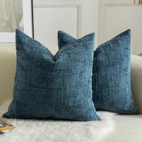 Mandioo 2er Set Chenille Kissenbezug Dekorativer Kissenbezüge Gemütlicher weichen Kissenhülle Sofakissen Dekokissen Couchkissen Zierkissenbezug Schlafzimmer Wohnzimmer 55x55 cm Marineblau Mandioo 2er Set Chenille Kissenbezug Dekorativer Kissenbezüge Gemütlicher weichen Kissenhülle Sofakissen Dekokissen Couchkissen Zierkissenbezug Schlafzimmer Wohnzimmer 55x55 cm Marineblau von Mandioo