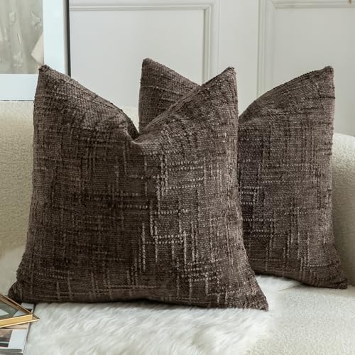 Mandioo 2er Set Chenille Kissenbezug Dekorativer Kissenbezüge Gemütlicher weichen Kissenhülle Sofakissen Dekokissen Couchkissen Zierkissenbezug Schlafzimmer Wohnzimmer 60x60 cm Kaffee Mandioo 2er Set Chenille Kissenbezug Dekorativer Kissenbezüge Gemütlicher weichen Kissenhülle Sofakissen Dekokissen Couchkissen Zierkissenbezug Schlafzimmer Wohnzimmer 60x60 cm Kaffee von Mandioo